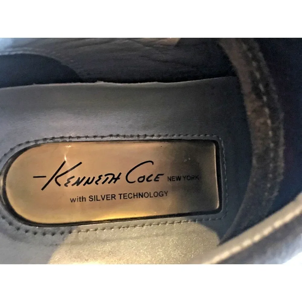 Men's Kenneth Cole Seeing Stripes Burgundy‎ Leather Fashion Sneakers Size 9 1/2M